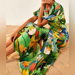 Anthropologie/ Farm Rio Toucans Dress, Medium